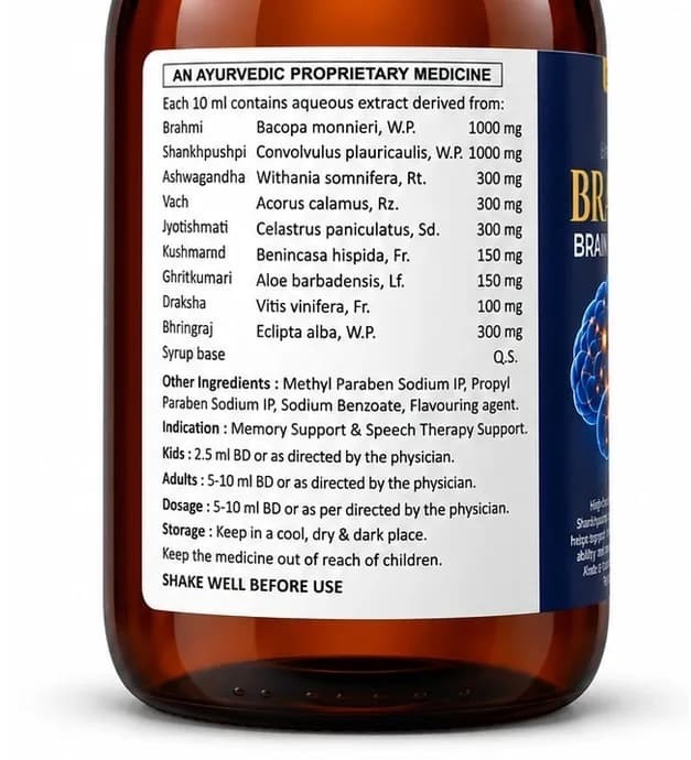 Photograph of the pack ingredient panel.